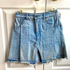 Alexander Wang, size 26, denim skirt with large center pleat